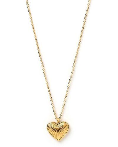 ARMS OF EVE Jasmine Heart Necklace - Metallic