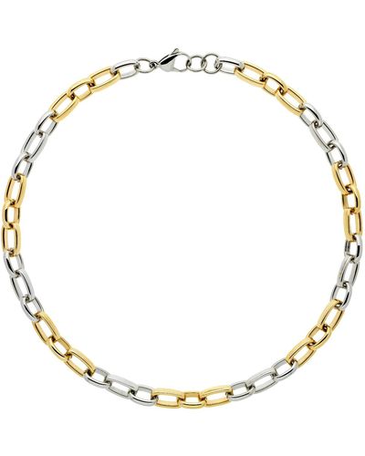 Emma Holland Jewellery Gold & Platinum Chunky Chain Necklace - Metallic