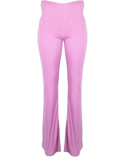 Lezat Runa Modal Side Cut-out Pant - Pink