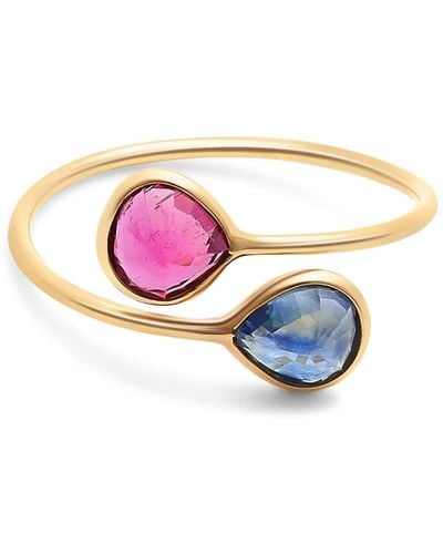 Trésor Gemstone Pear Shape Ring In Gold - Purple
