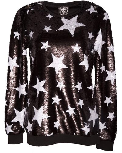 Any Old Iron Sparkle Star Sweatshirt - Black