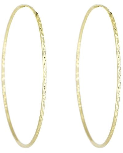 KAMARIA 14k Large Sparkle Hoop Earrings - Metallic