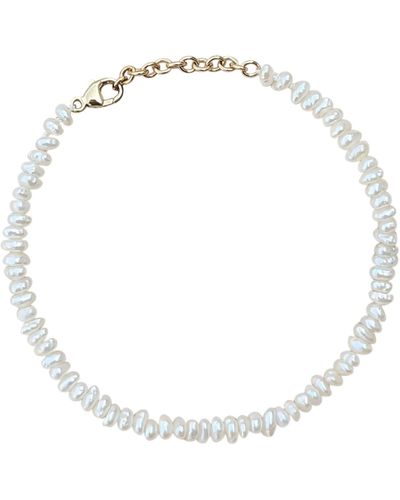 Kiri & Belle Lia Mini Freshwater Pearl Filled Bracelet - Metallic