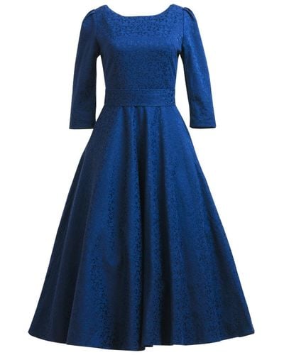 MATSOUR'I Jacquard Dress Alyzee - Blue