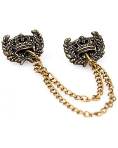 DAVID WEJ Crown Lapel Pin – Bronze - Metallic