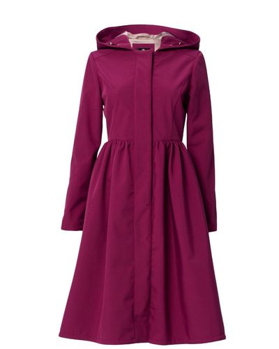 RainSisters Bright Pink Waterproof Coat For Women: Raspberry Dream - Purple