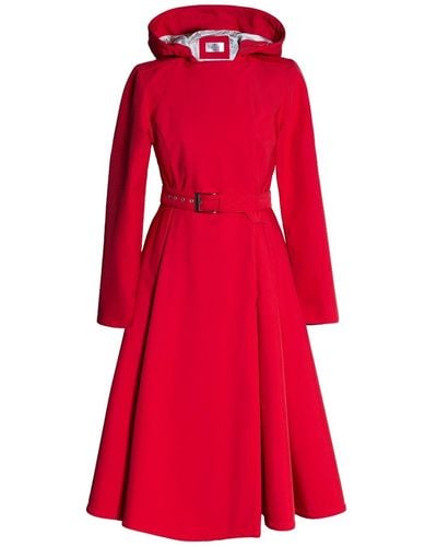 RainSisters Fitted And Fla Design Coat: Queen Of Hearts - Red