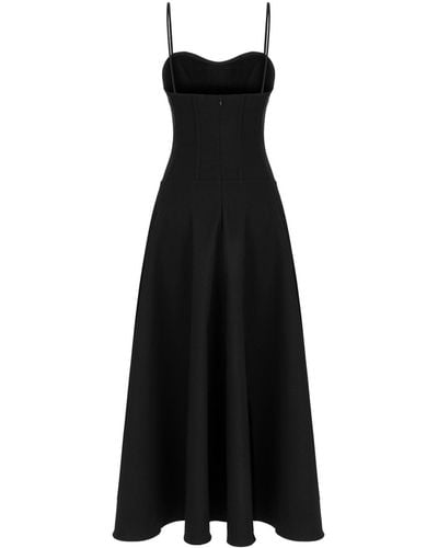 Nocturne Corset Detailed Midi Dress - Black