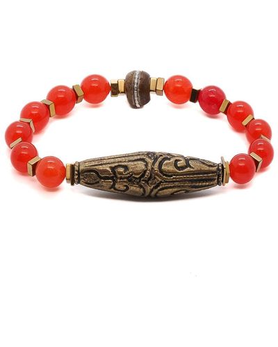 Ebru Jewelry Red Carnelian Vintage Bracelet