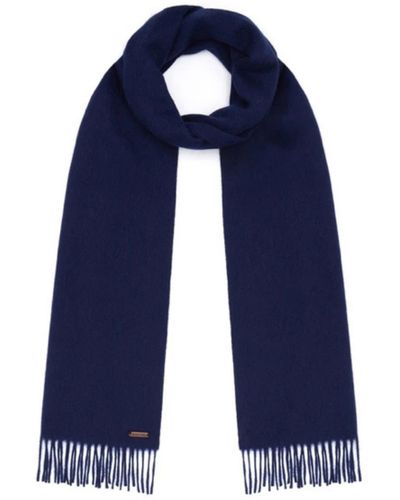Hortons England Lindo Wool Scarf - Blue