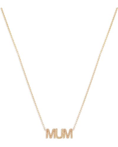 Maya Brenner Pavé Mum Necklace - Metallic