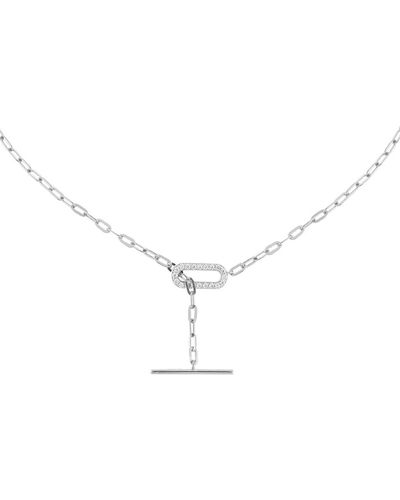 Bermuda Watch Company Annie Apple Astrid Interlock Sterling Silver Chain Necklace - Metallic