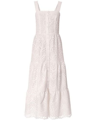 AGGI Lena Cream Lace Maxi Dress - White