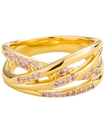 Juvetti Val Ring In Pink Sapphire Set In Gold - Metallic