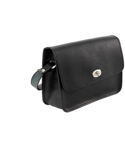 THE DUST COMPANY Leather Crossbody In Cuoio Black
