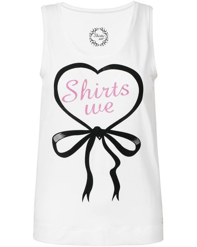 Conquista Printed Sleeveless Top In - White