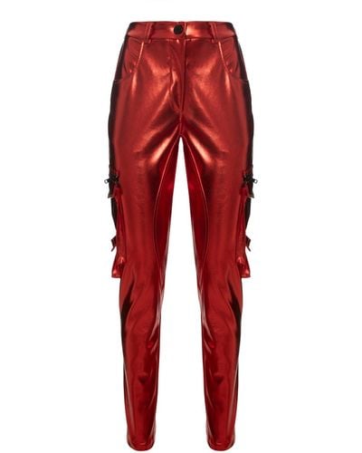 Balletto Athleisure Couture Tech Pelle Pocket Trousers - Red