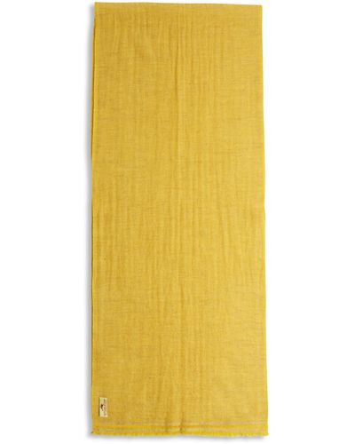 Burrows and Hare Cashmere & Merino Wool Scarf - Yellow