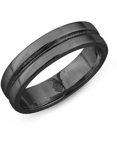 SALLY SKOUFIS Infinito Ring In Rhodium - Black