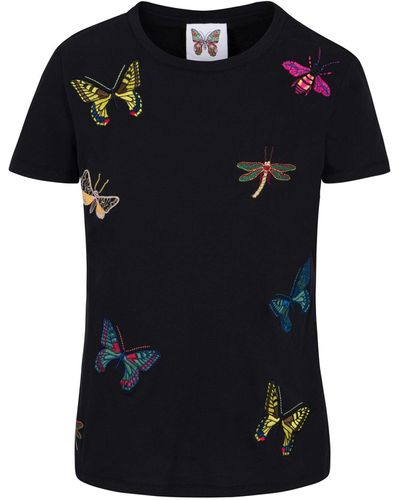 Meghan Fabulous The Jitterbug Embroidered T Shirt - Black