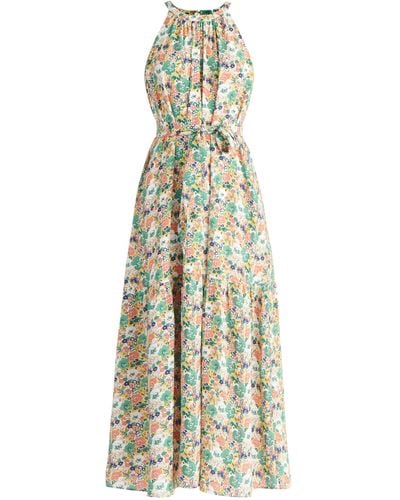 Paisie Floral Halterneck Maxi Dress - Multicolor