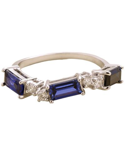 Juvetti Forma Ring In Blue Sapphire And Diamond In White Gold