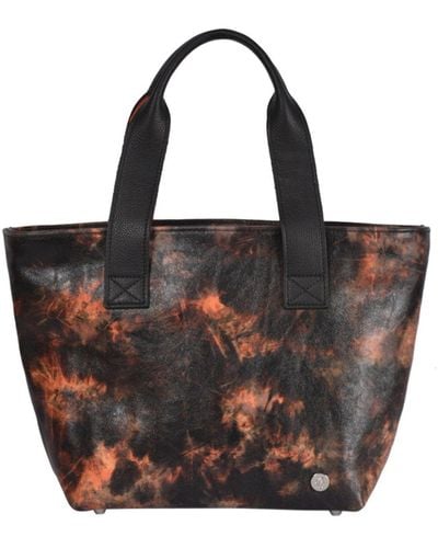 Owen Barry Leather Grab Bag Nova Orange/black
