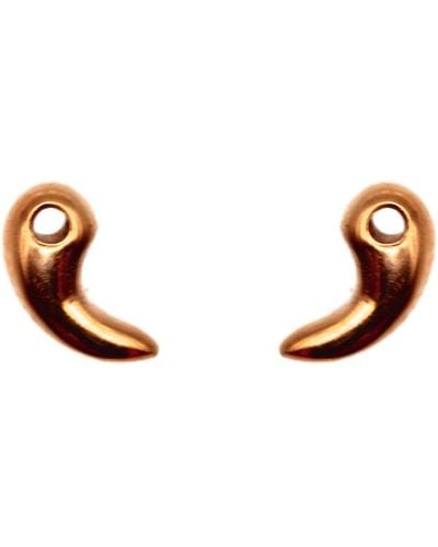 VicStoneNYC Fine Jewelry Gok-ock Rose Solid Gold Stud Earrings - White