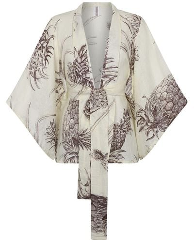 Aguaclara Neutrals Piña Kimono - Multicolor