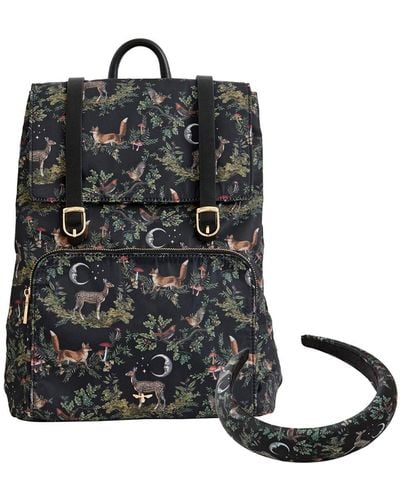 Fable England Fable A Night's Tale Woodland Backpack Midnight & Headband - Black
