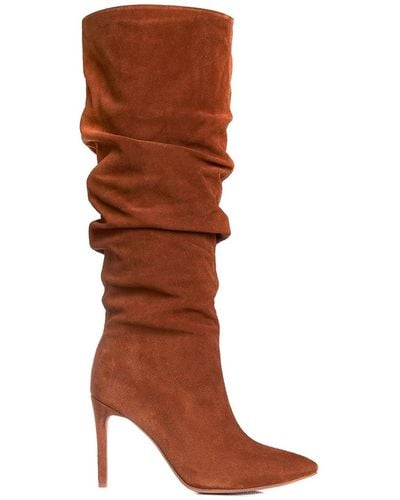 Ginissima Caramel Suede Eva Boots - Brown