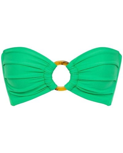 Montce Verde Tori Ties Bandeau Bikini Top - Green