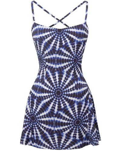 Lily Phellera Santorini Mini Summer Dress - Blue