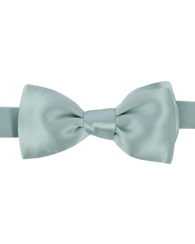 LE COLONEL Mint Silk Bow Tie - Blue