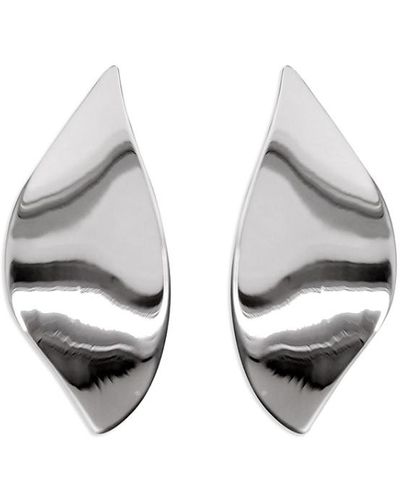 Ware Collective Neutrals / Curve Leaf Earrings - Metallic