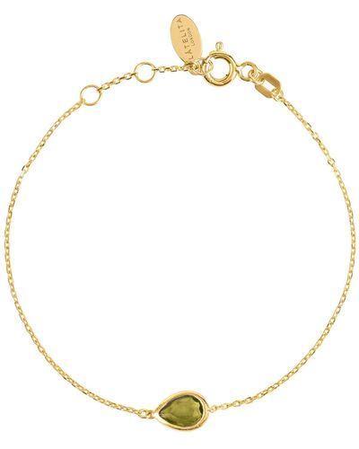 LÁTELITA London Pisa Mini Teardrop Bracelet Gold Peridot - Metallic