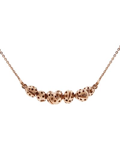 Lee Renee Loveliness Of Ladybird Necklace – Rose Gold - Brown