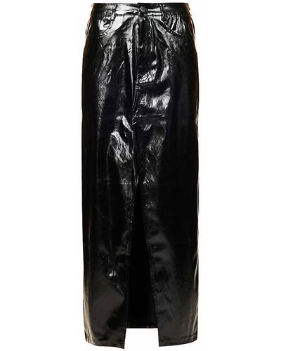 Amy Lynn Lupe Metallic Maxi Skirt - Black