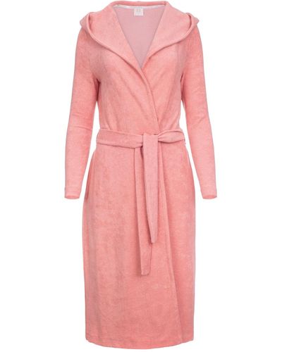 Oh!Zuza Cotton Terry Hooded Robe - Pink
