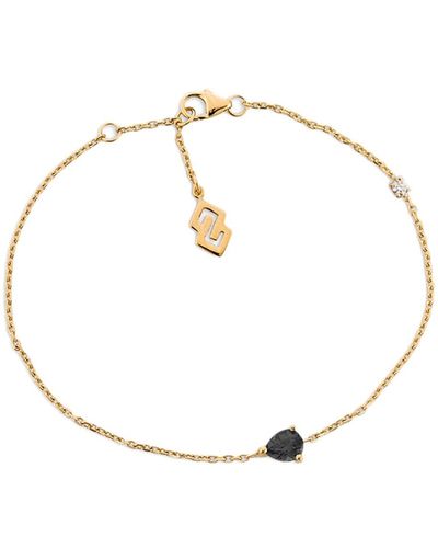 SALLY SKOUFIS Pure Bracelet With Made Black Diamond In Yellow Gold - Metallic