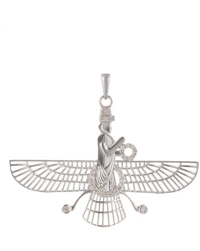 Kaizarin Wings Of An Angel Silver & Diamonds For - Metallic