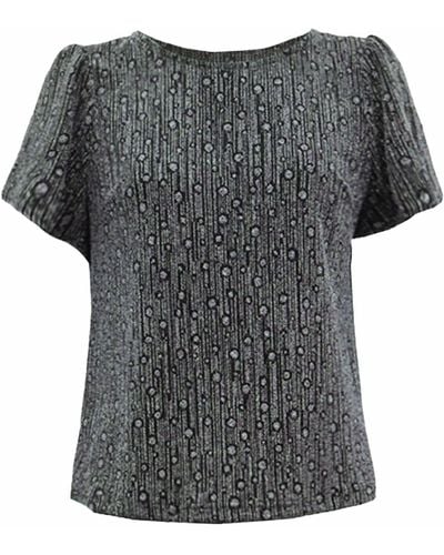 Traffic People Disco Hangover Top In Blue - Grey