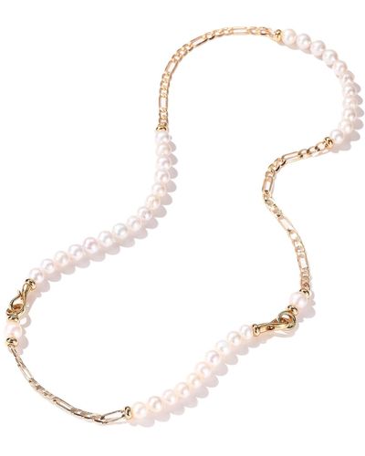 Classicharms Brísingamen Versatile Figaro Chain & Pearl Necklace - White