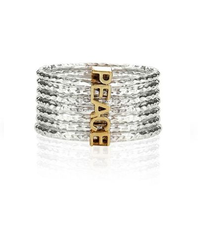 Charlotte's Web Jewellery Spin For Peace Stacking Ring - White