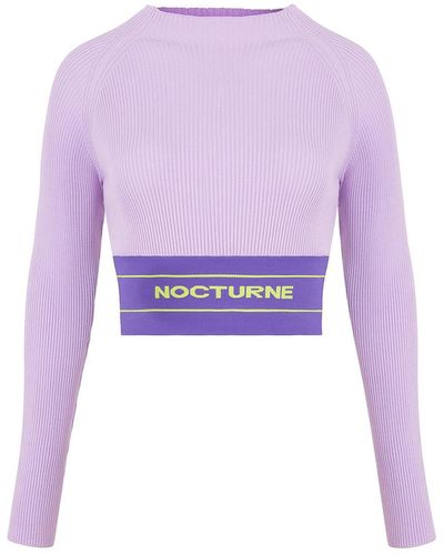 Nocturne Turtleneck Knit Sweater Lilac - Purple