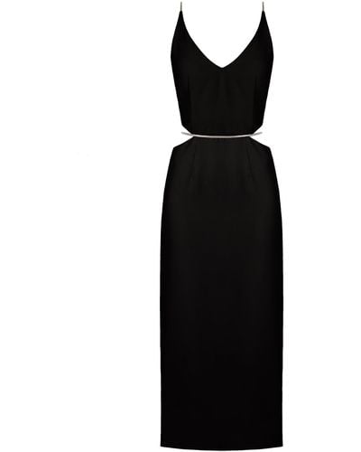 UNDRESS Alma Cut Out Midi Dress - Black