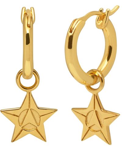 Northskull Logo Star Hoop Earrings In - Metallic