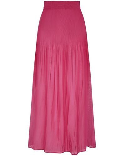 Aguaclara Fuchsia Maxi Skirt - Pink