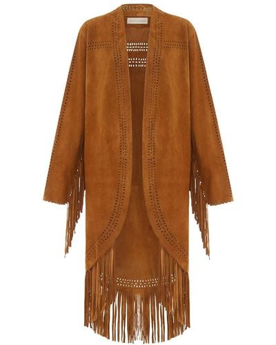 House of Dharma The Dolly Suede Jacket - Brown