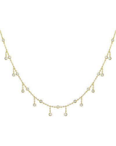 KAMARIA Neutrals / Rain Drop Choker Necklace With Crystals - Metallic